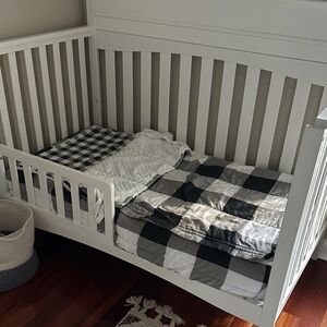 Beddys Buffalo Check Crib Bedding Set - Black and White